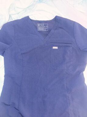 FIGS Navy V-Neck Medical Scrub Top